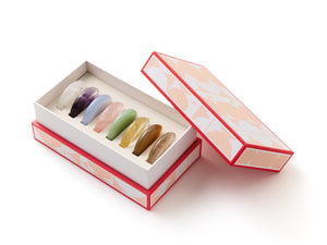 Orblink 7 Chakra Boxed Set - Natural Half-Moon Stones Packed for Full Body Energy Balance