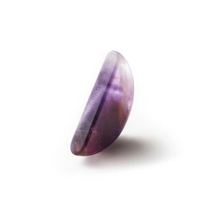 Orblink Amethyst Detail - Polished Purple Crystal with Engraved Logo for Third Eye Chakra