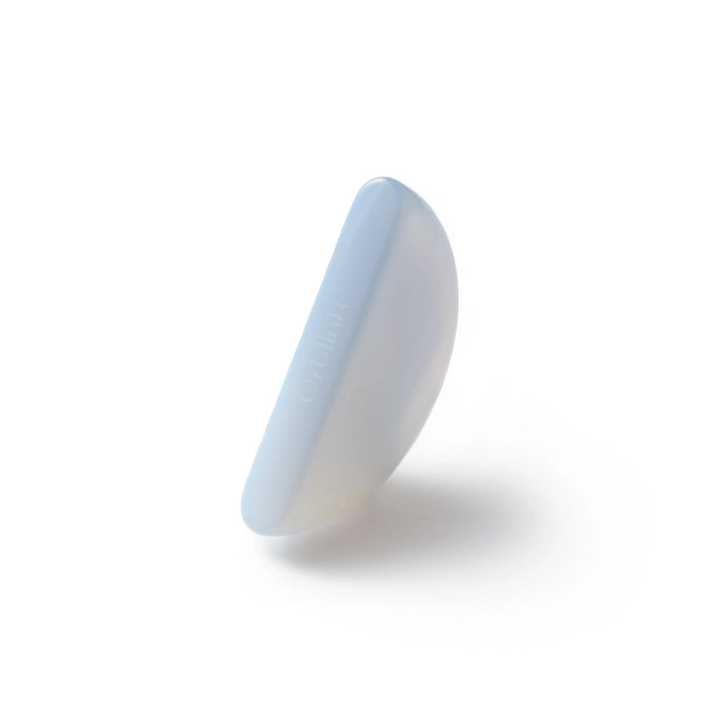 Orblink Blue Chalcedony Lifestyle - Stone on Abstract Art Symbolizing Creativity & Self-Expression