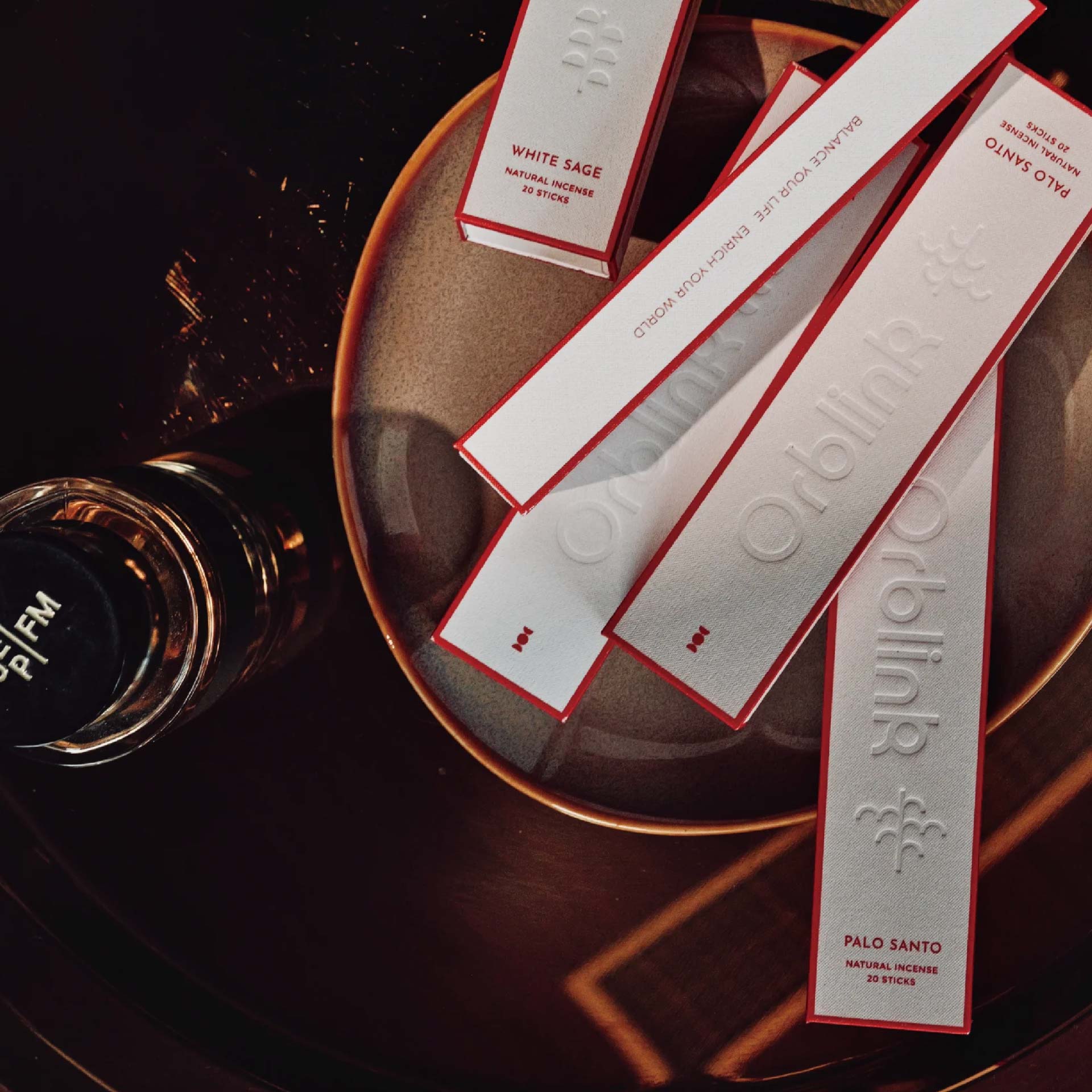 Orblink Premium Incense Sticks Collection - Natural White Sage & Palo Santo Packaging for Home Fragrance