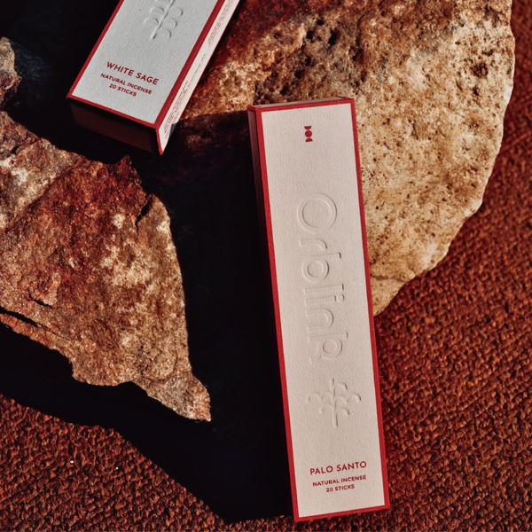 Orblink Natural Incense Sticks - Palo Santo & White Sage Box for Energy Cleansing & Meditation Ritual