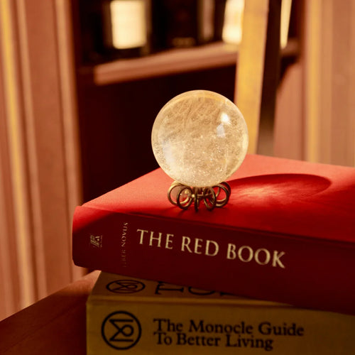 Orblink Himalayan Quartz Crystal Sphere - High Altitude Natural Stone for Clarity & Meditation