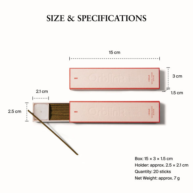 Natural Cedar incense sticks for grounding rituals, crystal care, and home use.