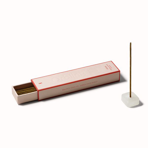 Cedar incense stick holder with incense sticks 