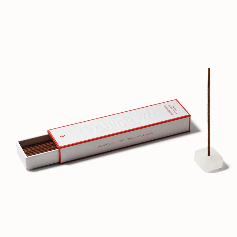 White sage incense stick holder with incense sticks 