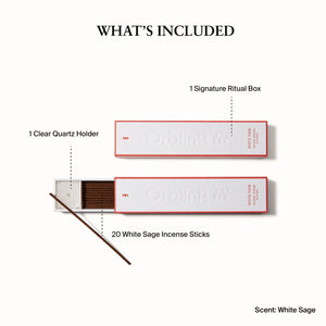 White Sage incense sticks for energy cleansing, crystal care, and space clearing.