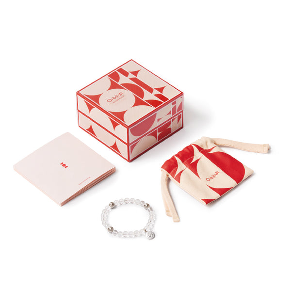 Orblink Himalayan Jewelry Set - Includes Quartz Bracelet, Pouch, Box & Care Card